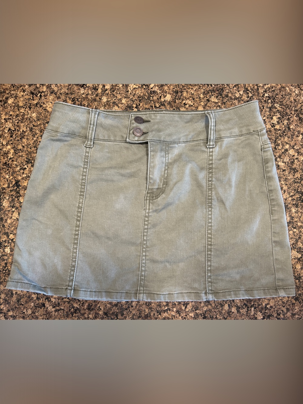 True Craft Olive Green Mini Skirt